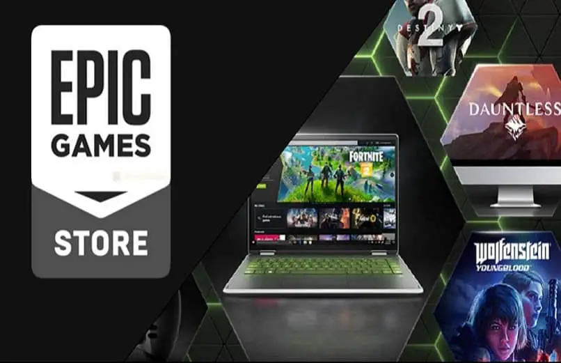 computer portatile del negozio di giochi epici